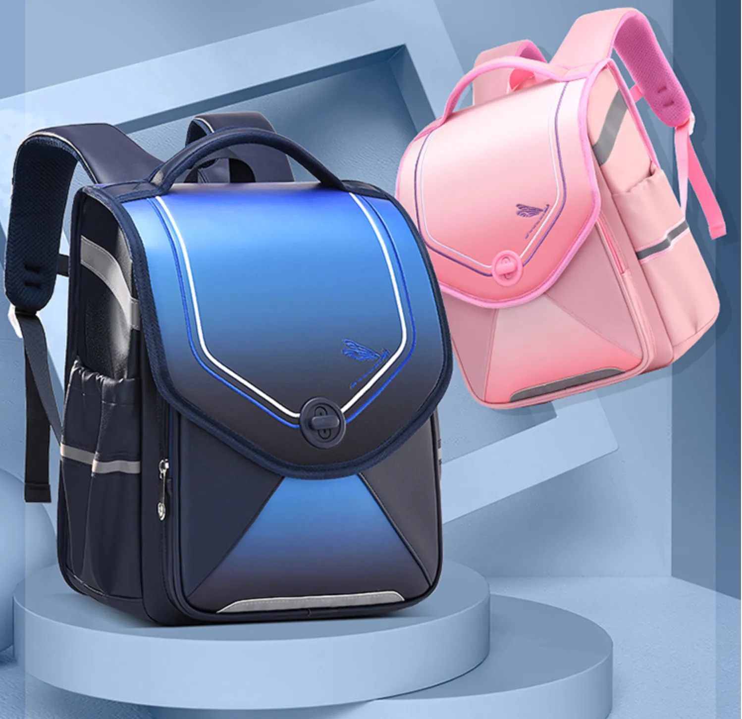 "Arna's Designer School Bags" New Lighten Up Primary Flip Large-capacity Waterproof Bag