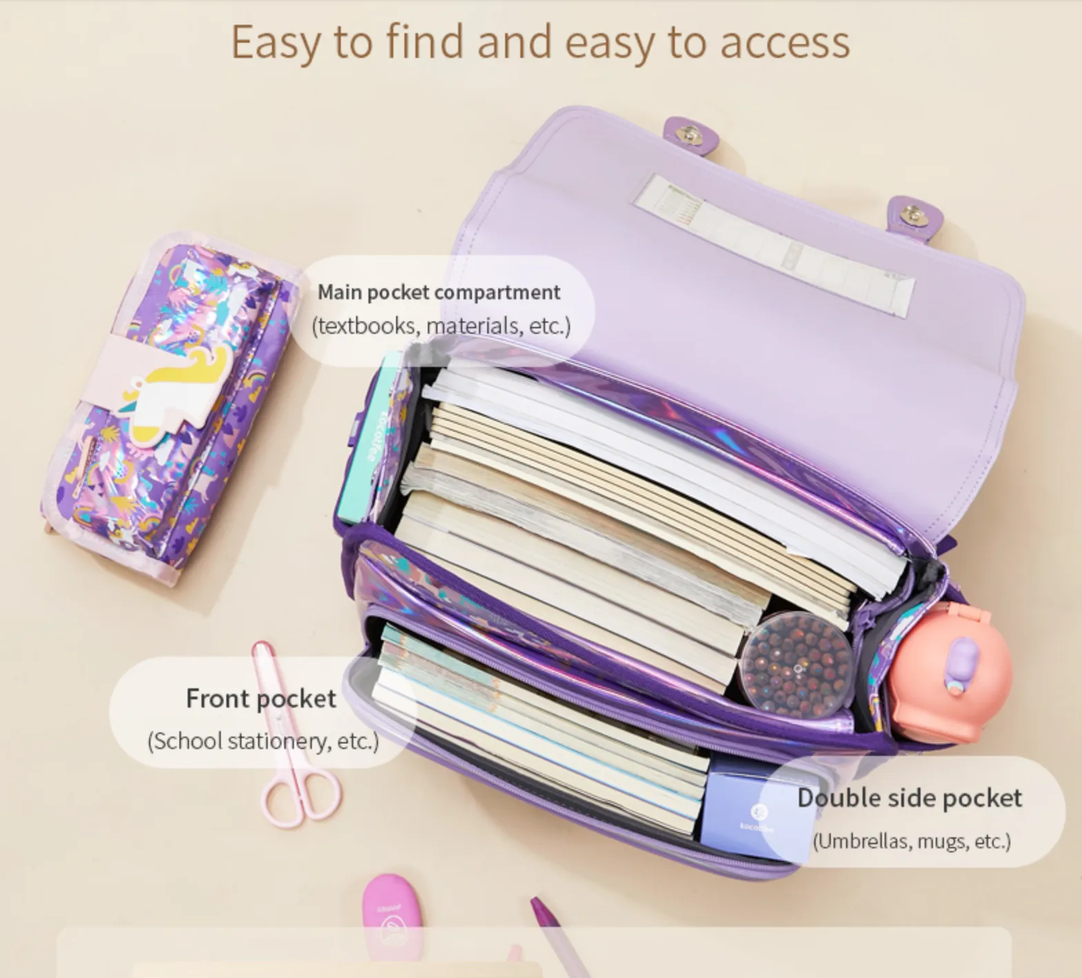 "Arna's Designer School Bags" New Lighten Up Primary Large-capacity Waterproof Bag