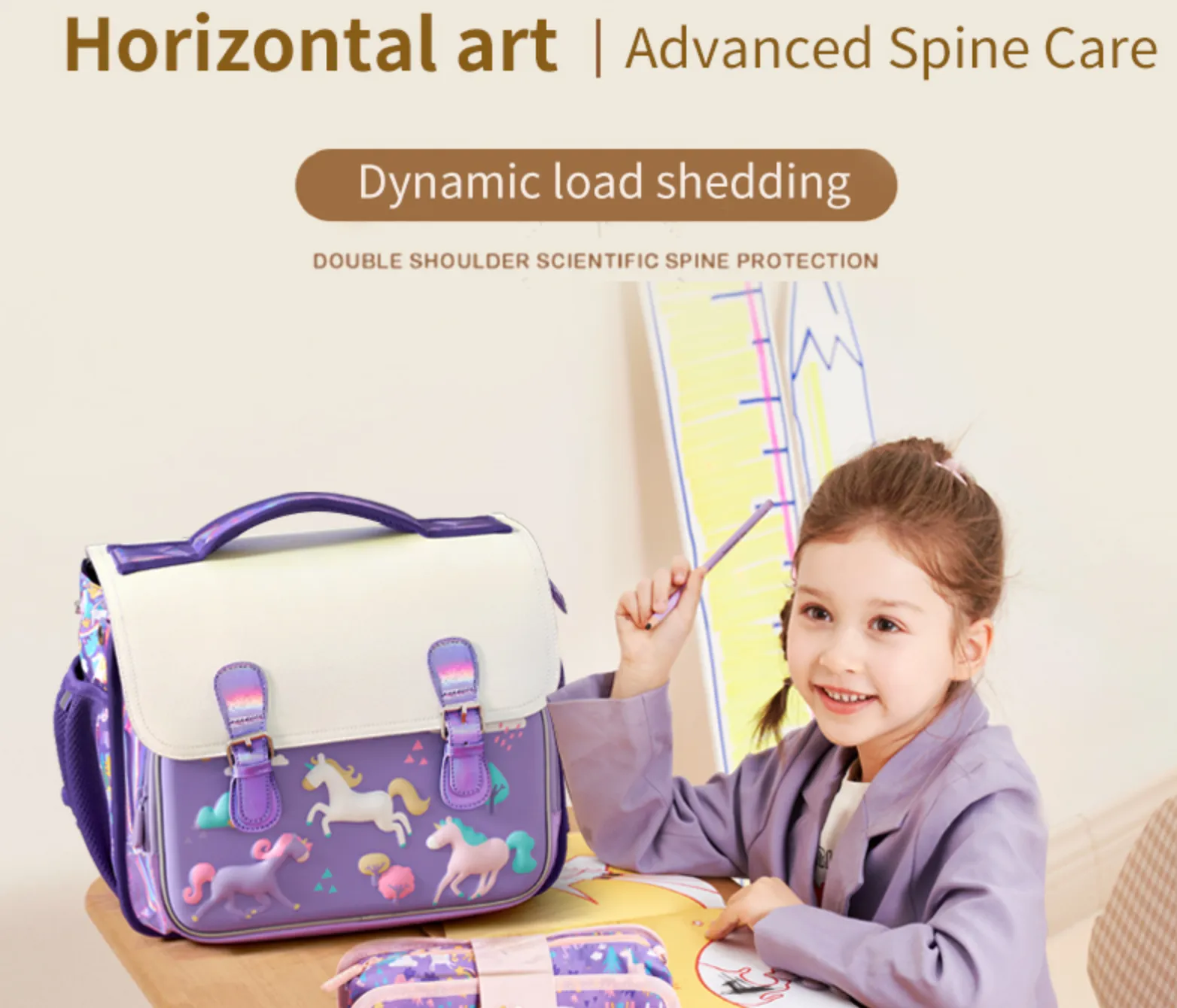 "Arna's Designer School Bags" New Lighten Up Primary Large-capacity Waterproof Bag