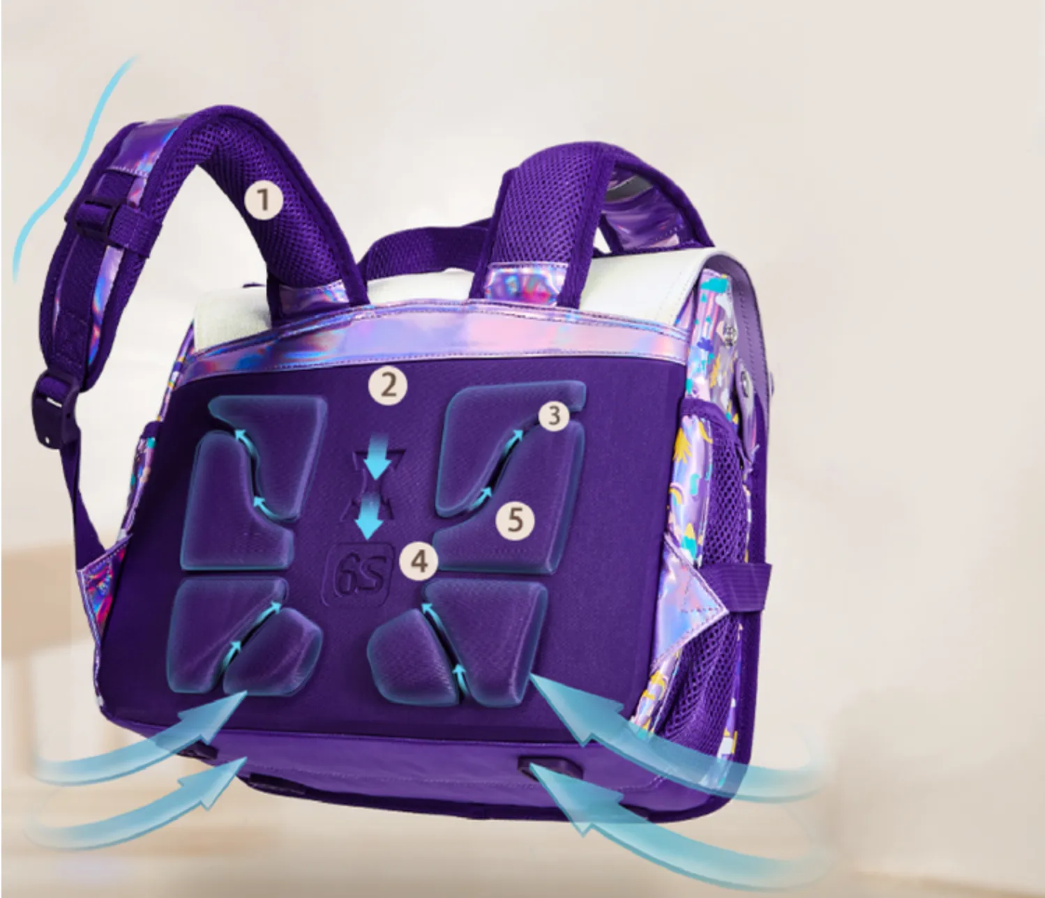 "Arna's Designer School Bags" New Lighten Up Primary Large-capacity Waterproof Bag