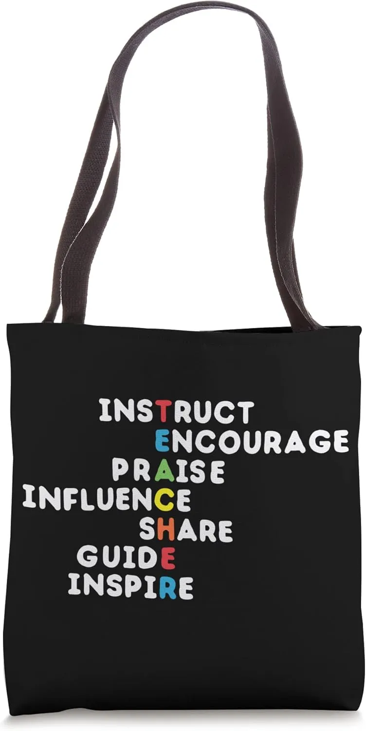 Rainbow Teacher | Back to School | Teacher Appreciation Day Tote Bag
