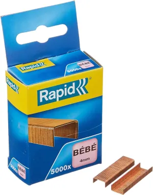 Rapid Bebe Copper Staples, for Stapling up to 15 Sheets, Use with Stapling Pliers, Copper Wire, Pack of 15000, 11974685