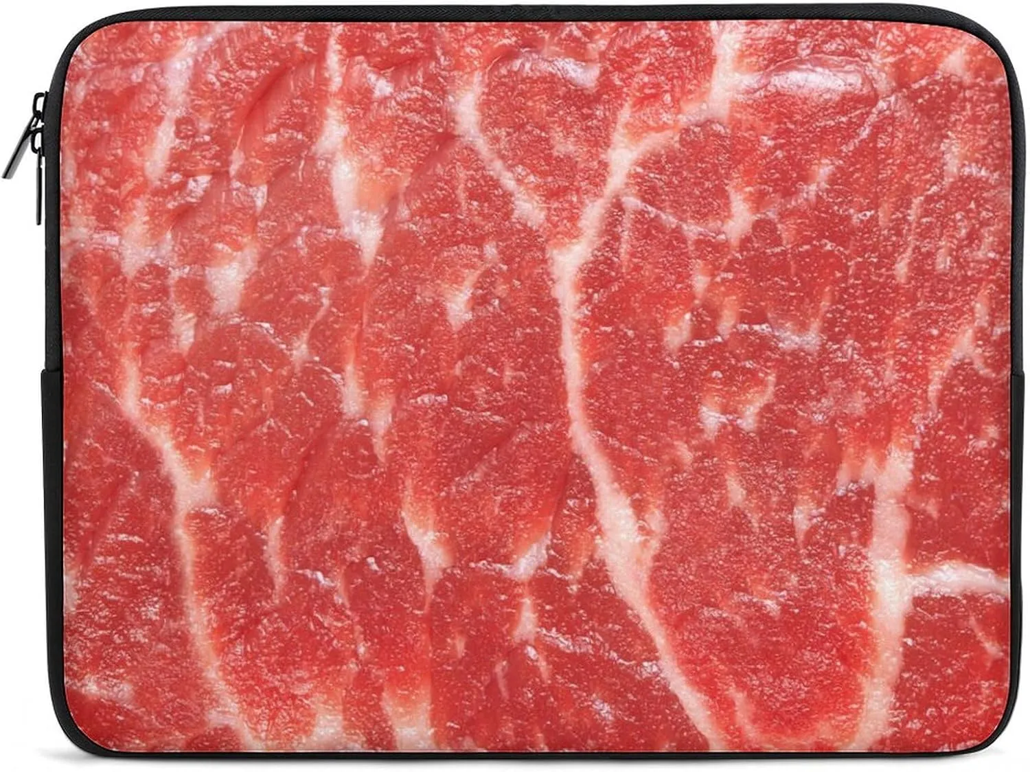 Raw Meat Pork Pattern Laptop Sleeve Case Computer Handbags Briefcase Carrying Bag for 10/12/13/15/17 Inch Laptops