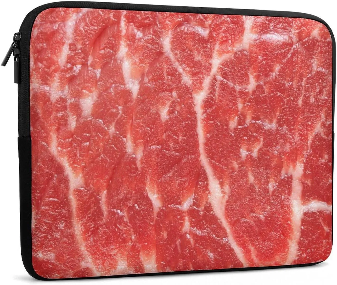 Raw Meat Pork Pattern Laptop Sleeve Case Computer Handbags Briefcase Carrying Bag for 10/12/13/15/17 Inch Laptops