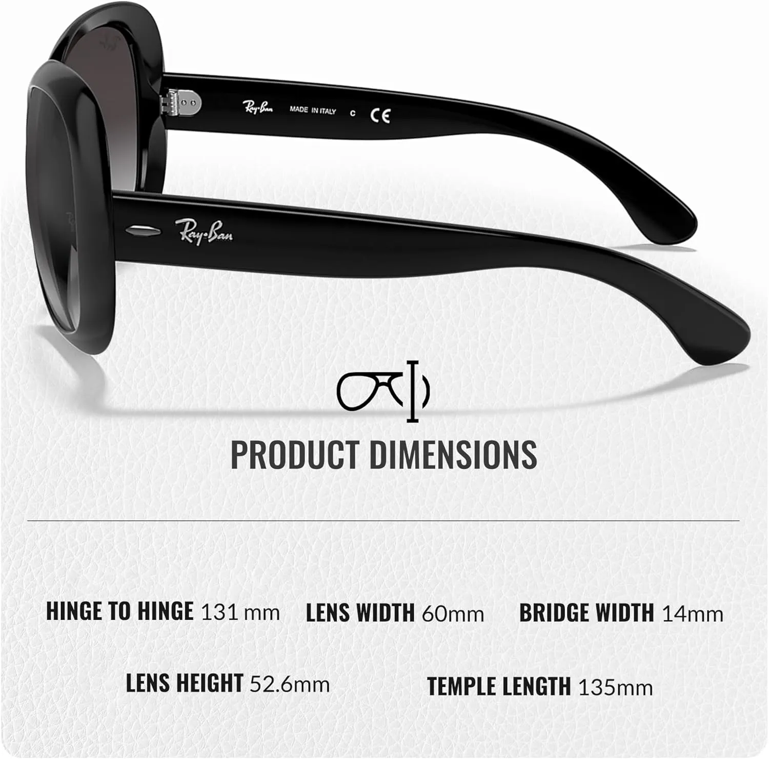 Ray-Ban RB4098 Jackie Ohh II Butterfly Shape Sunglasses With Eyewear Kit Bundle - High Bridge Fit - Beach Sunglasses