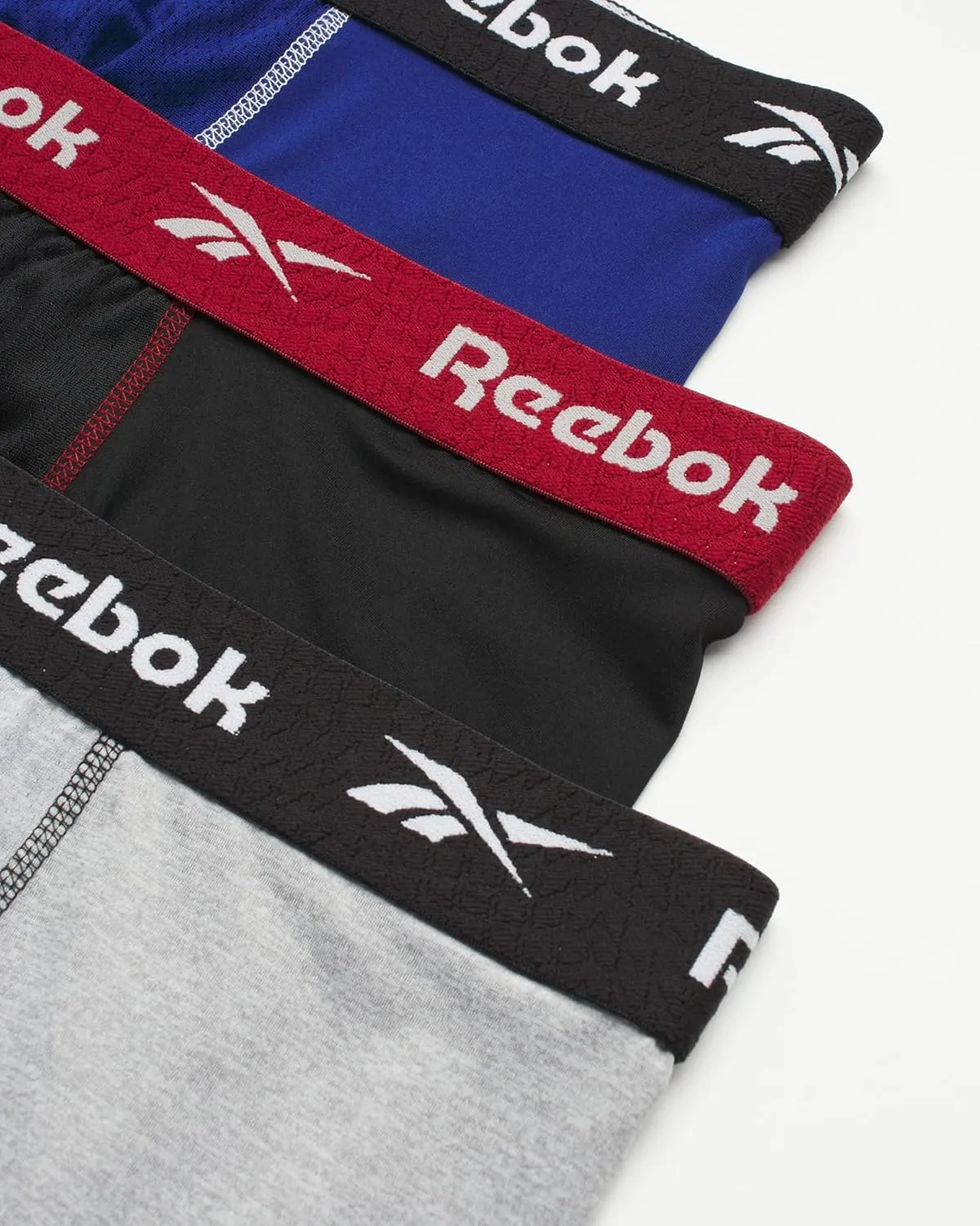 Rebook Mens Boxer Briefs - 3 Pack Moisture Wicking Stretch Performance Mens Underwear Boxers with Contour Pouch (Sizes: S-XL)