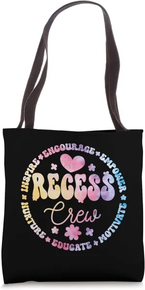 Recess Crew Squad Teachers Students Monitor Back to School Tote Bag