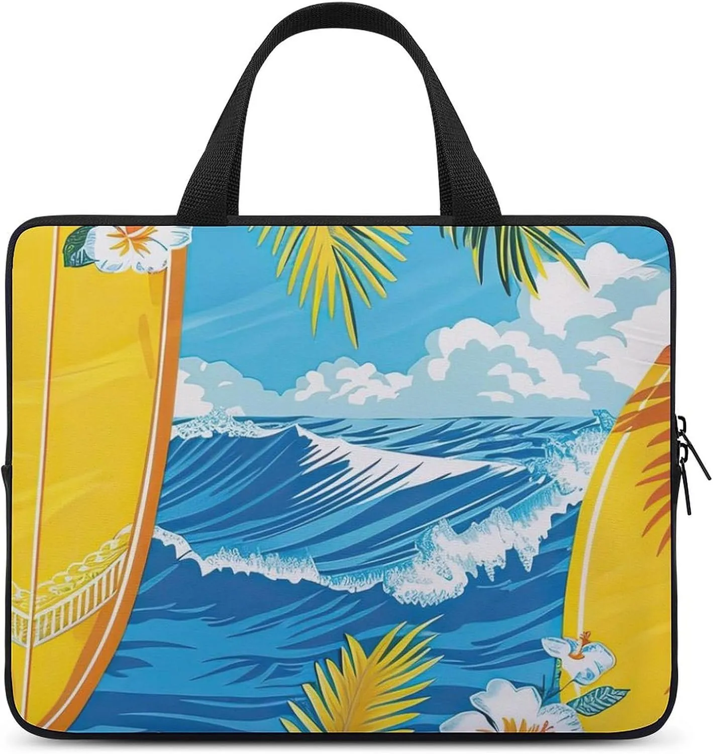 Red Christmas Pattern Laptop Sleeve Laptop Carrying Case Compatible Laptop Protective Bag with Handles
