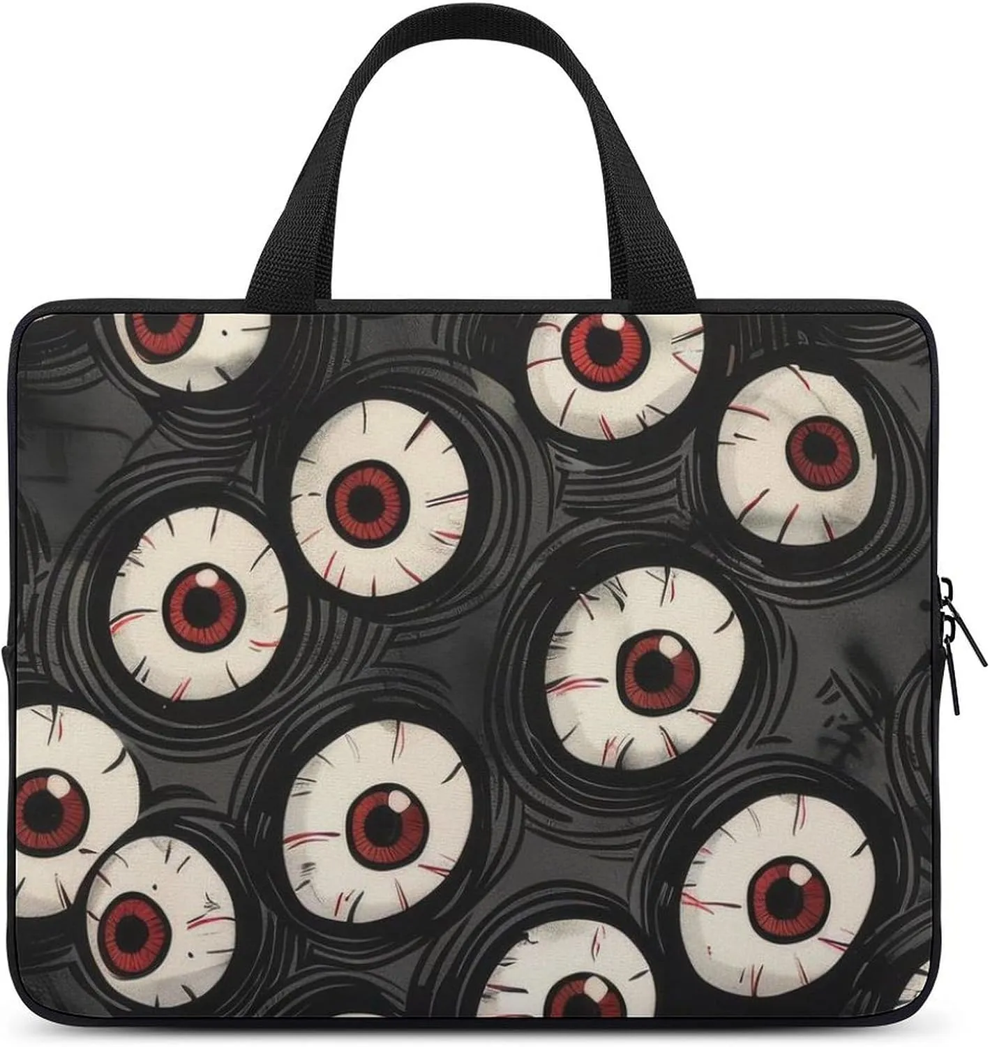 Red Christmas Pattern Laptop Sleeve Laptop Carrying Case Compatible Laptop Protective Bag with Handles