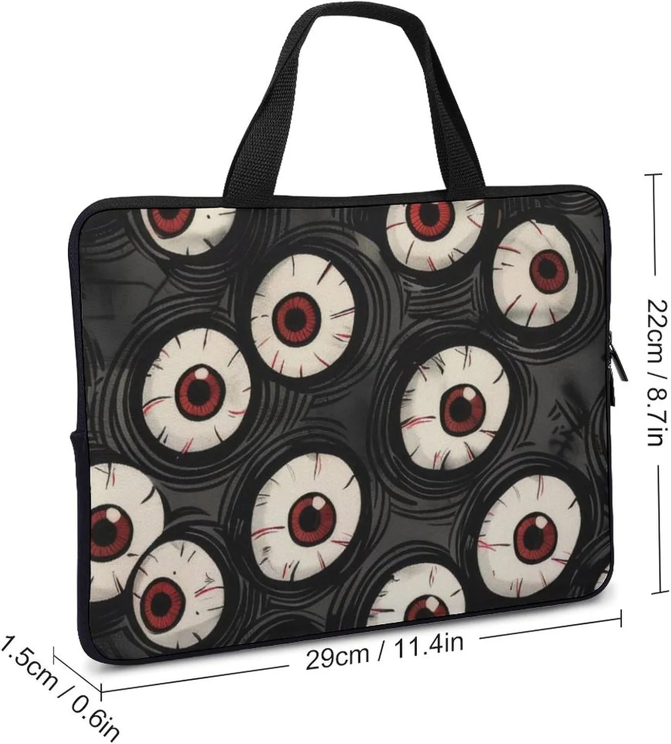 Red Christmas Pattern Laptop Sleeve Laptop Carrying Case Compatible Laptop Protective Bag with Handles