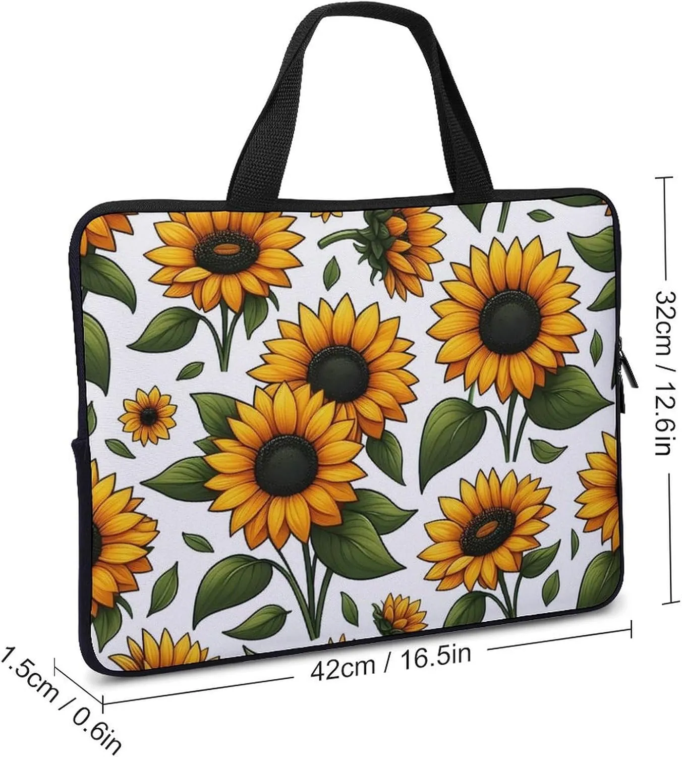 Red Christmas Pattern Laptop Sleeve Laptop Carrying Case Compatible Laptop Protective Bag with Handles