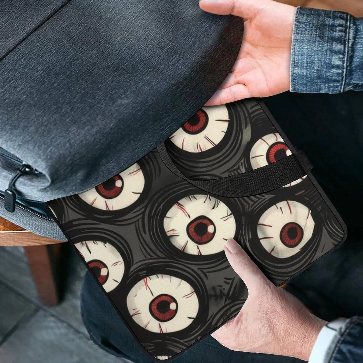 Red Christmas Pattern Laptop Sleeve Laptop Carrying Case Compatible Laptop Protective Bag with Handles
