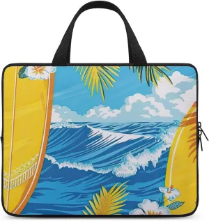 Red Christmas Pattern Laptop Sleeve Laptop Carrying Case Compatible Laptop Protective Bag with Handles