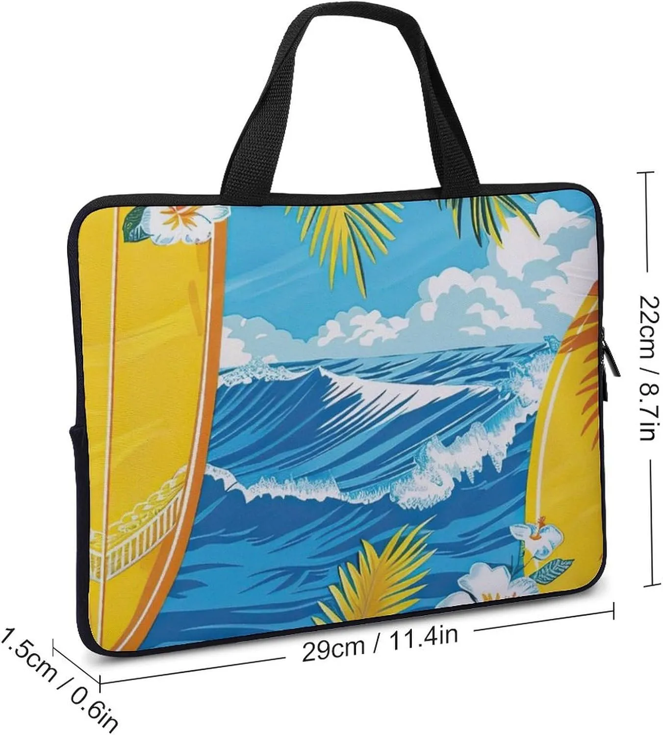Red Christmas Pattern Laptop Sleeve Laptop Carrying Case Compatible Laptop Protective Bag with Handles