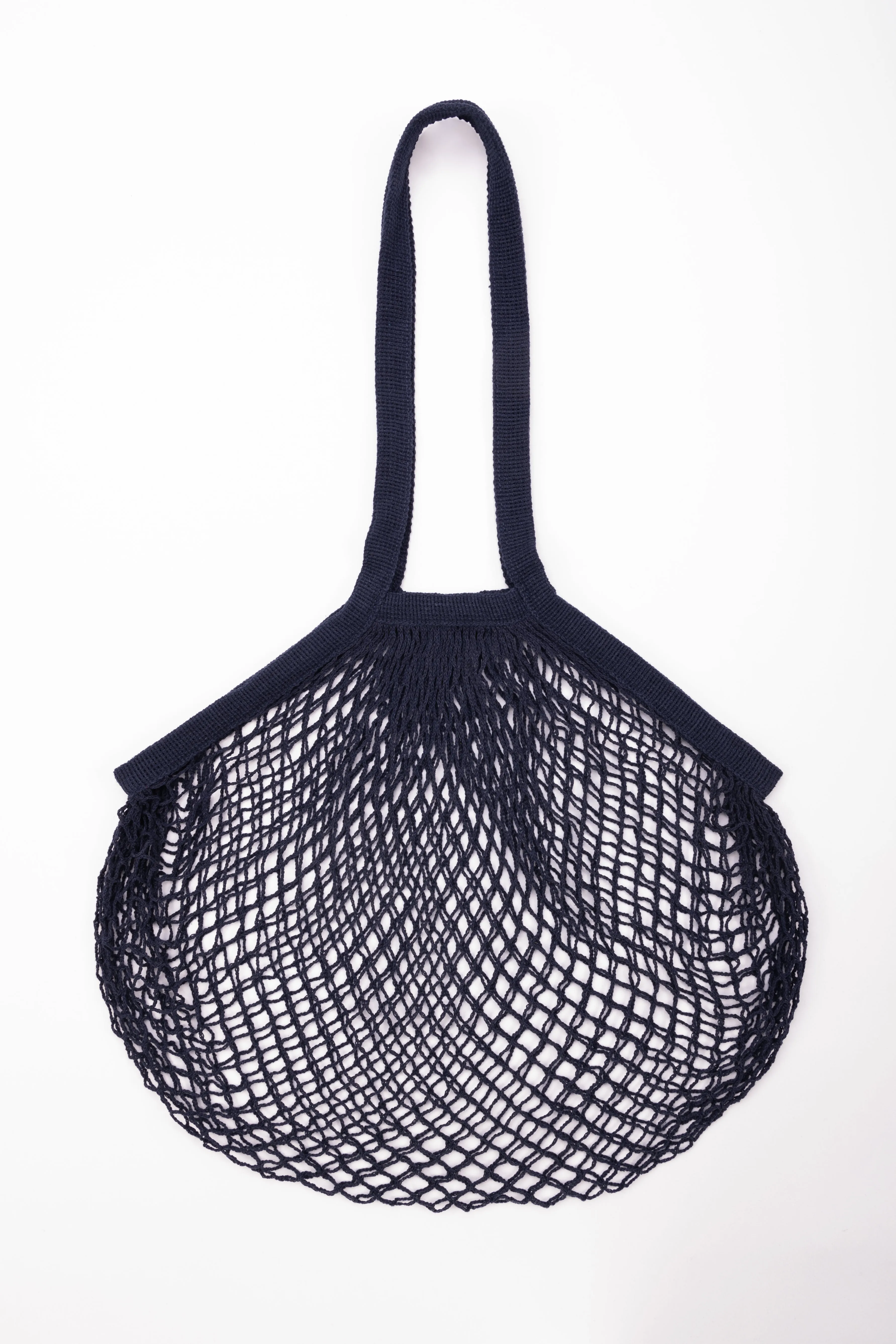 Reusable Cotton Bag - Navy Blue - Long Handle
