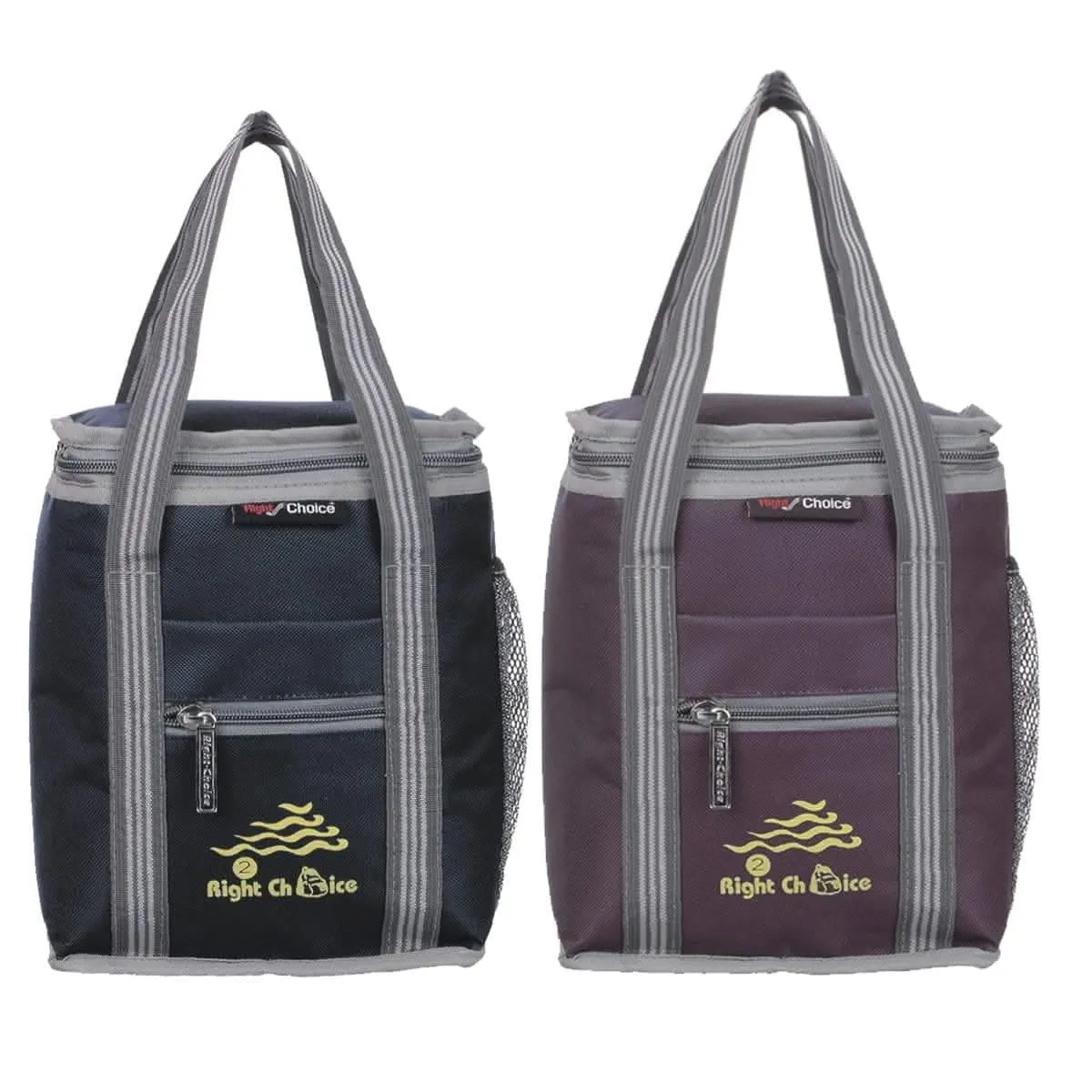 Right Choice Polyester Carry On Lunch/Tiffin Bags Combo for School & Office (Pack of 2)