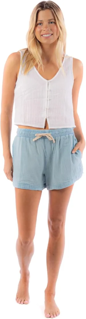 Rip Curl Women's Casual Beach Pull-on with Drawstring & Pockets, Comfortable Summer Shorts