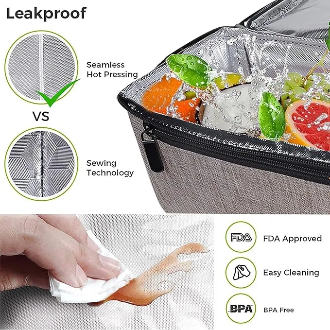 Robust Insulated Leakproof Lunch Bag with Shoulder Strap