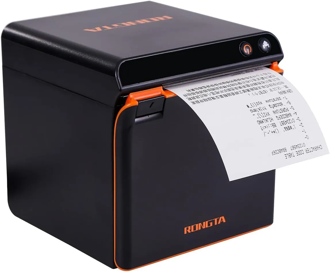Rongta POS Receipt Printer, 80mm Thermal Printer, ESC/POS, Restaurant Kitchen Printer with Auto Cutter Support Cash Drawer,USB Serial Ethernet Receipts Printer for Small Business (ACE H1-UE)