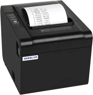 Rongta POS Receipt Printer, 80mm Thermal Printer, ESC/POS, Restaurant Kitchen Printer with Auto Cutter Support Cash Drawer,USB Serial Ethernet Receipts Printer for Small Business (RP326-USE)