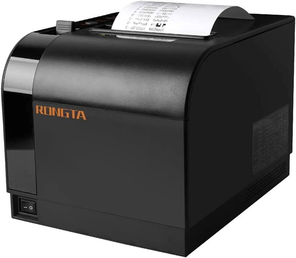 Rongta POS Receipt Printer, 80mm Thermal Printer, ESC/POS, Restaurant Kitchen Printer with Auto Cutter Support Cash Drawer,USB Serial Ethernet Receipts Printer for Small Business (RP820-USE)