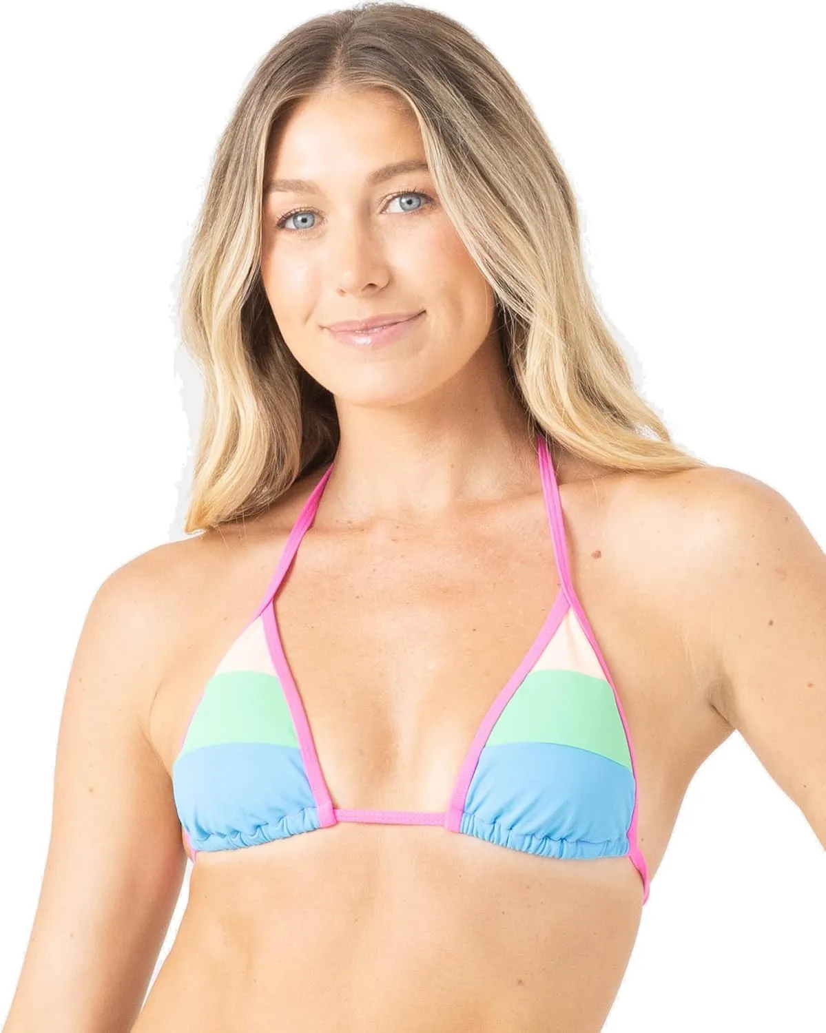 Roxy Women's Bikini Adjustable Straps, Removable Pads, UPF 50 , Quick-Dry, Swimwear Top, Beachwear