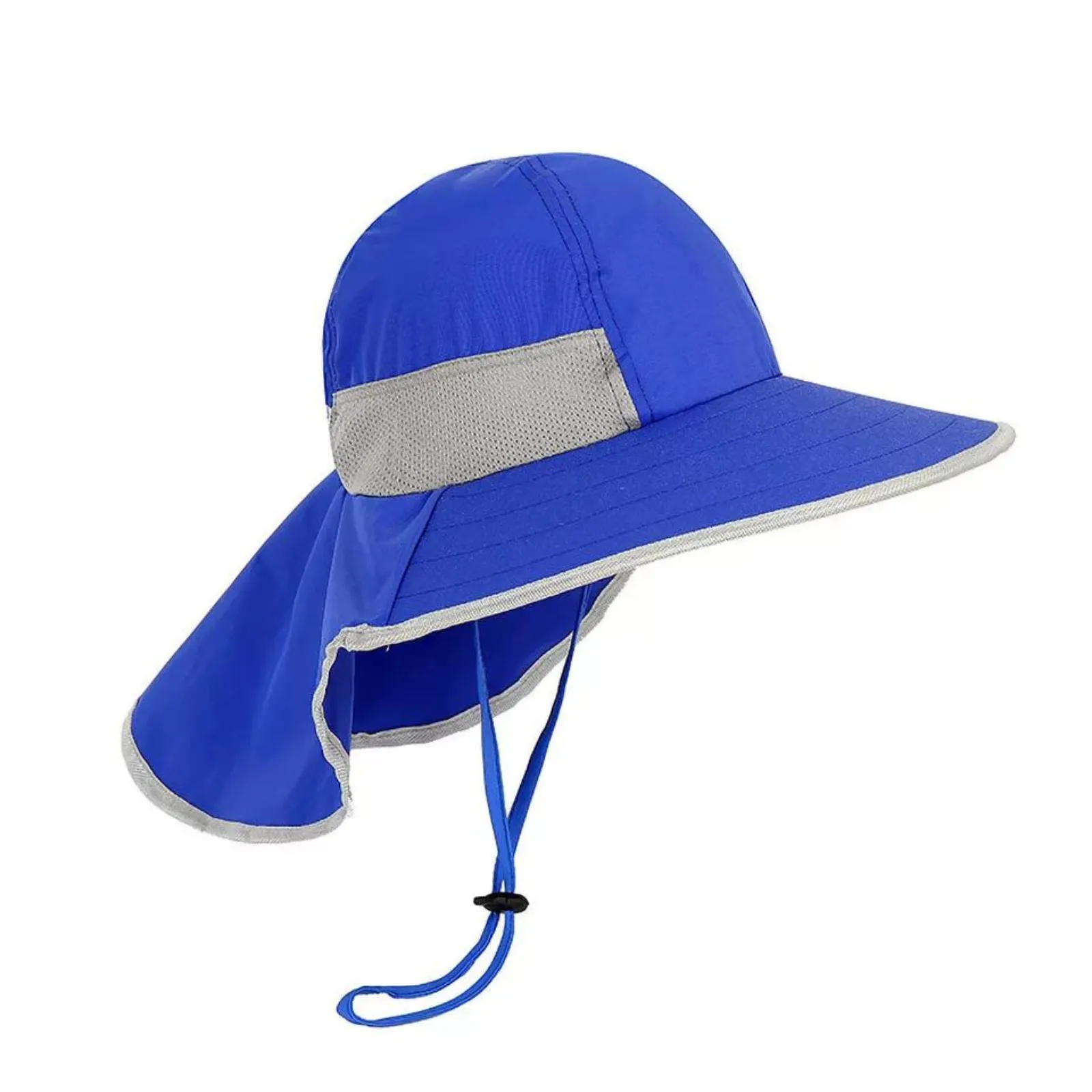 Royal Blue Beach Travel Summer Outdoor Hat Children Kids Wide Brim Sun Bucket