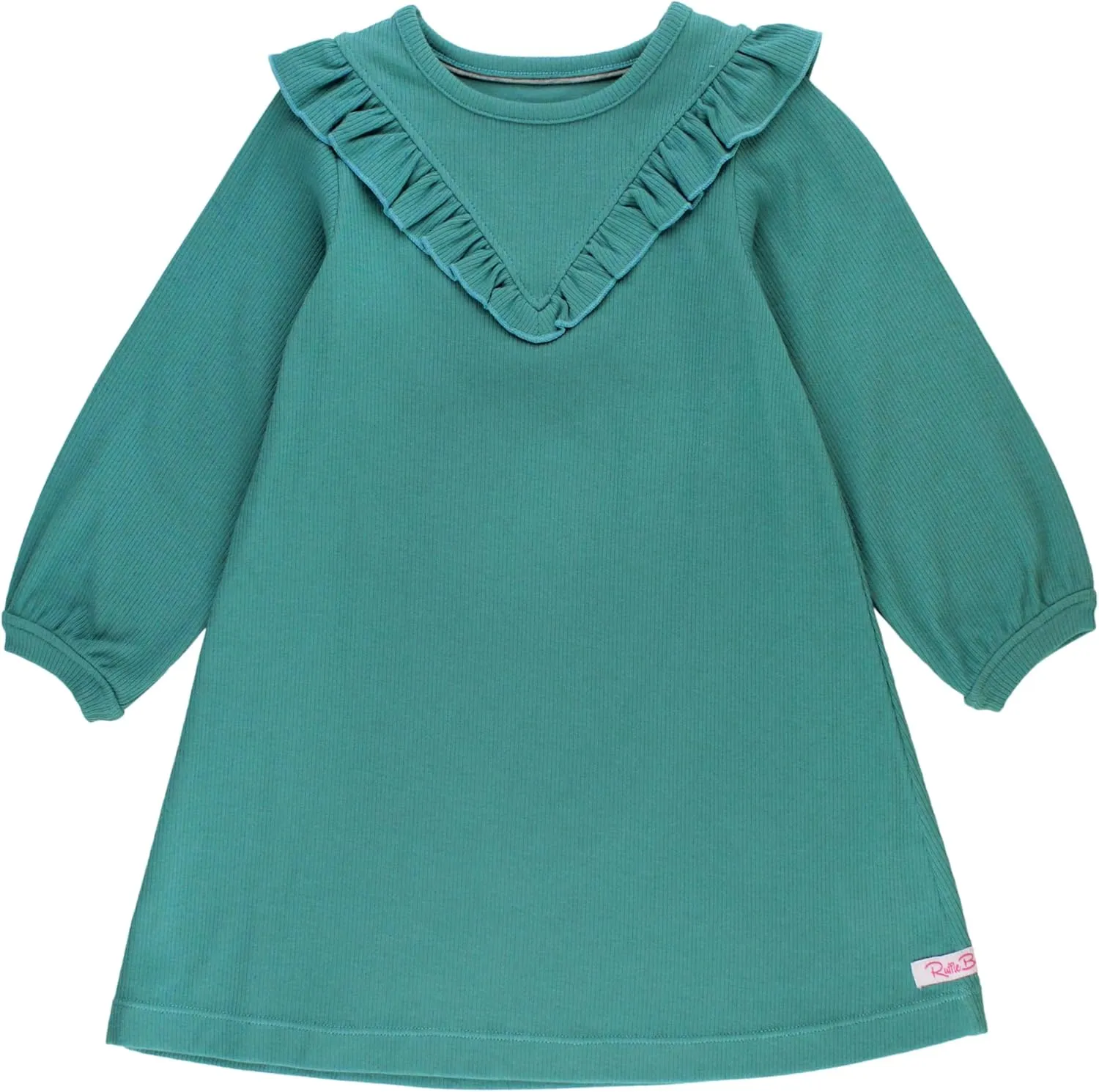 RuffleButts® Baby/Toddler Girls Flowy Tiered Button Back Dress