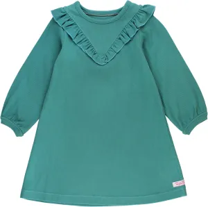RuffleButts® Baby/Toddler Girls Flowy Tiered Button Back Dress