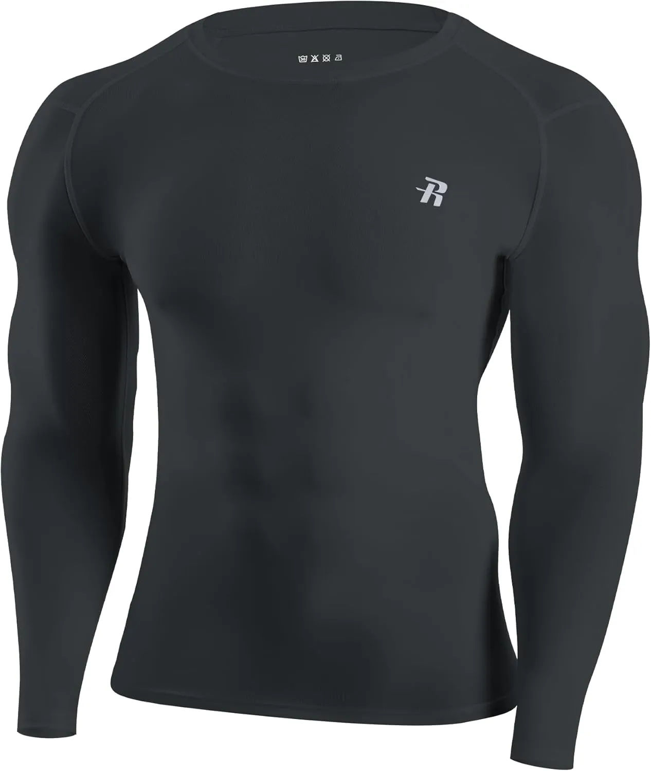 Runhit Long Sleeve Compression Shirts for Men, UPF 50  Men's Compression Shirts, Running Athletic Workout Base Layer