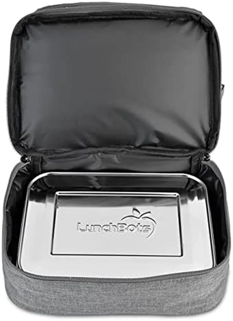 Rynx | Lunchbots Duplex Insulated Lunch Bag - Double Section Design Fits Lunchbots Uno, Duo, Trio, Quad, Rounds, Bento Cinco Perfect - Spacious Thermal Lunch Bag For Kids And Adults - Royal Blue