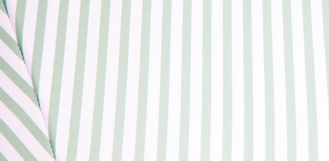 Sage Green and White Stripe Beach Umbrella