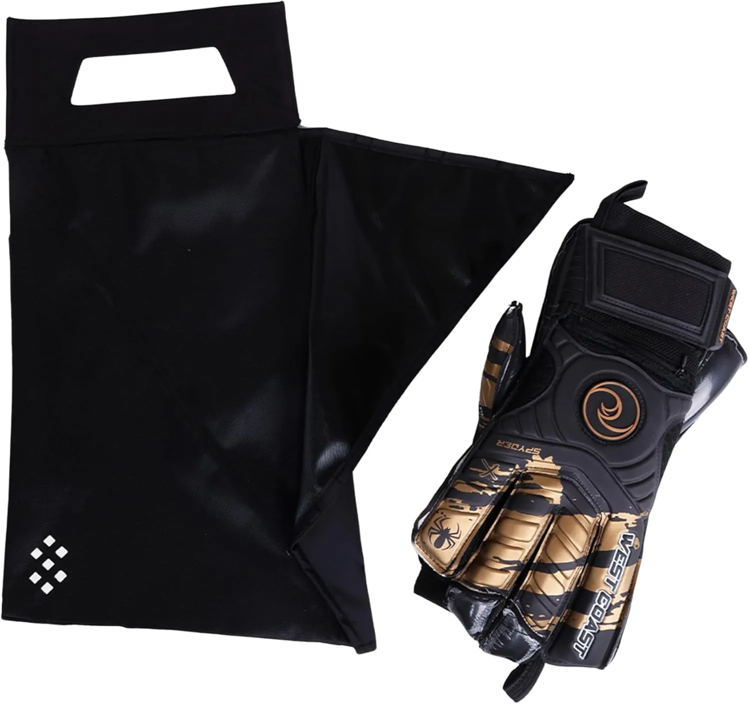 Salt Glove Bag Smell-Proof Durable Odor Containing Bag for Gloves - Size Small - Water-Resistant and Easy to Clean Smell Proof Bag - Black