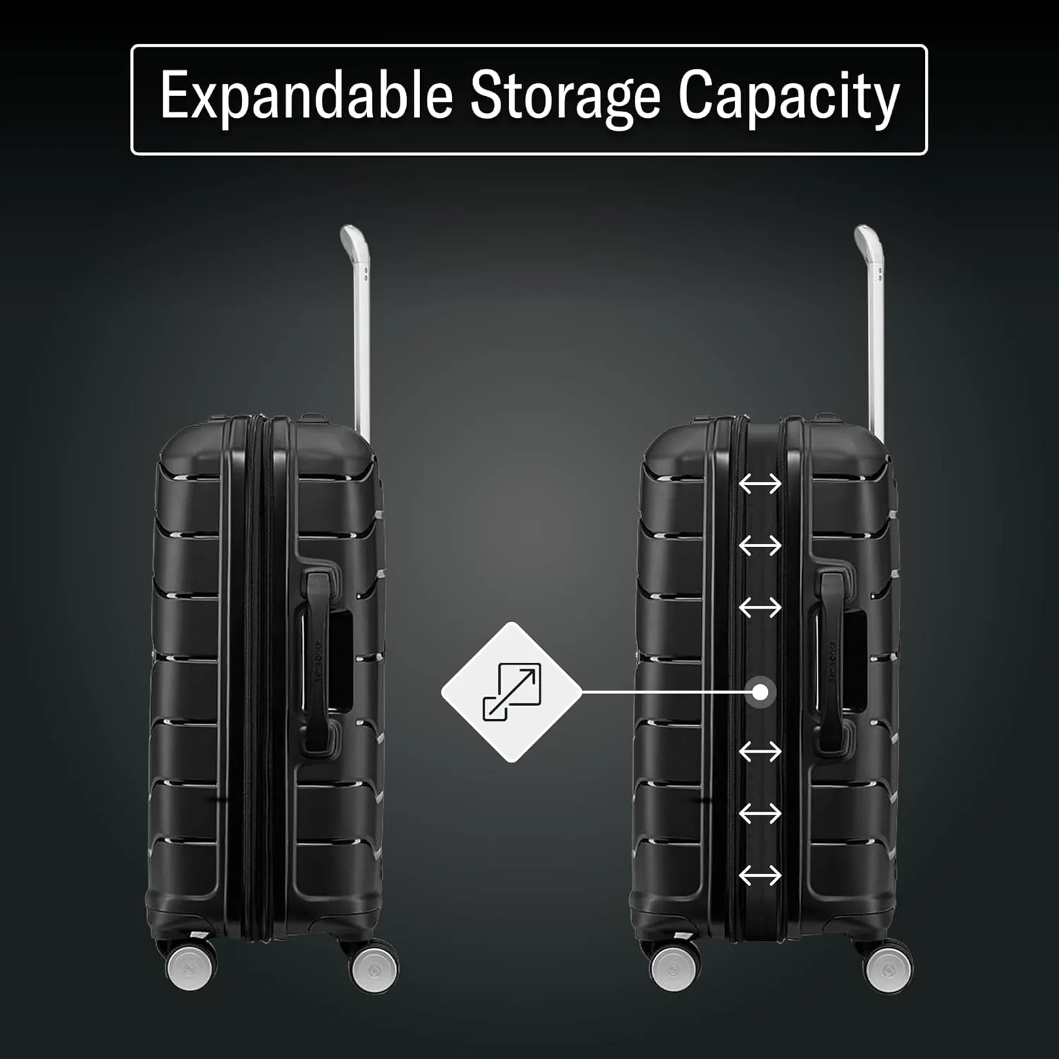 Samsonite Freeform Hardside Expandable with Double Spinner Wheels, 2-Piece Set (21/28), Light Grey