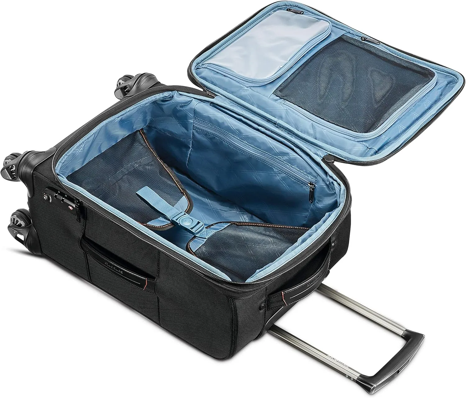 Samsonite Pro Travel Softside Expandable Luggage with Spinner Wheels, Black, Carry-On 21-Inch