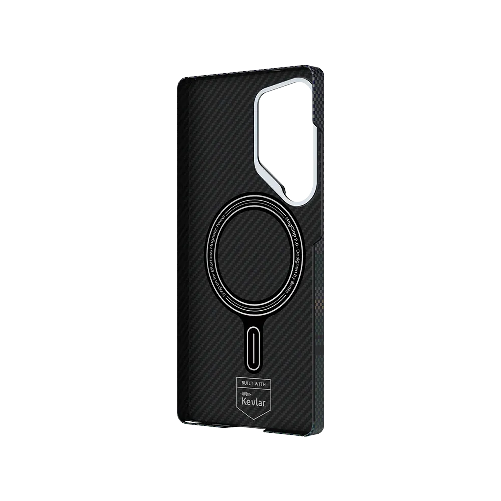Samsung Galaxy S25 Ultra BENKS Carbon Case, Real Aramid Fiber Thin Case with Magsafe - Black