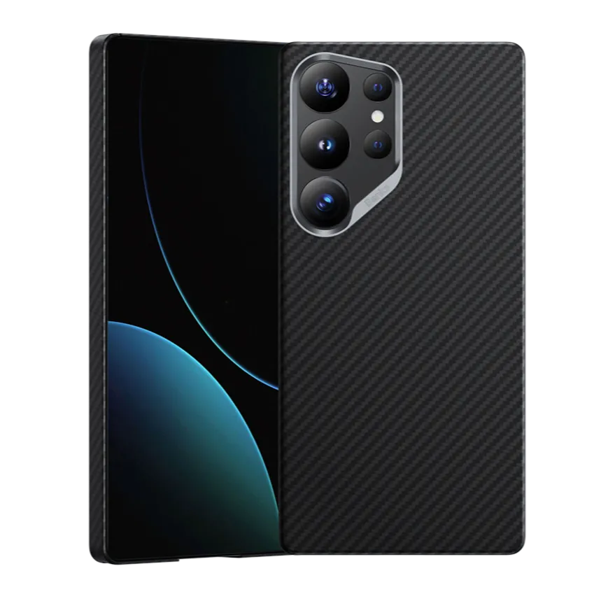 Samsung Galaxy S25 Ultra BENKS Carbon Case, Real Aramid Fiber Thin Case with Magsafe - Black