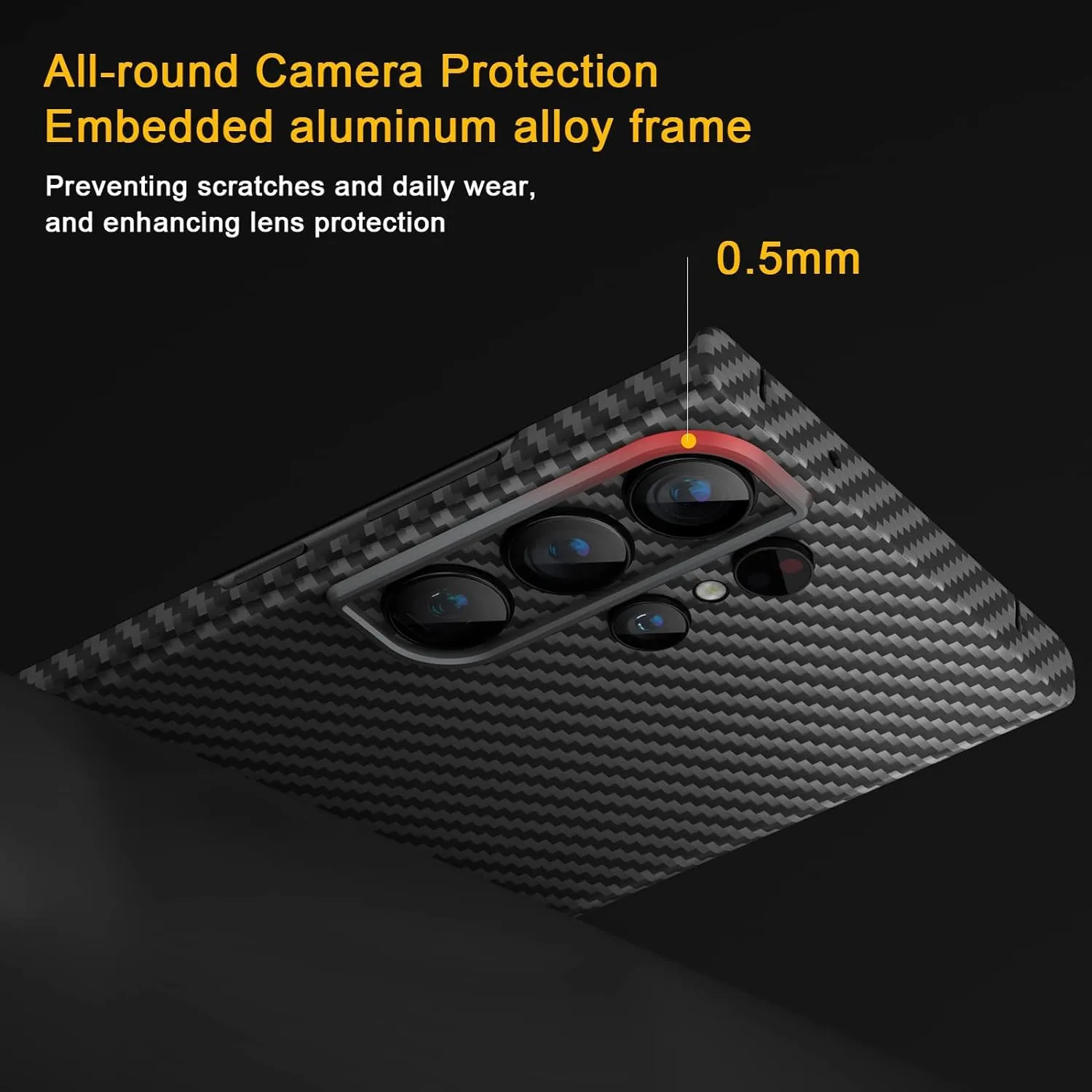 Samsung Galaxy S25 Ultra SLIVA Carbon Case, Real Aramid Carbon Fiber Thin Case - Brown