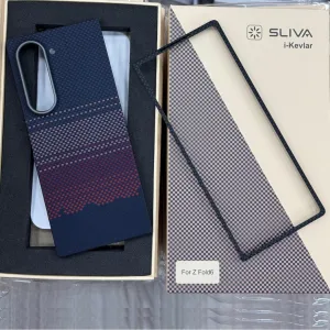 Samsung Galaxy Z Fold6 Carbon Case, SLIVA Real Carbon Aramid Fiber Case 0.5 mm Thin Case