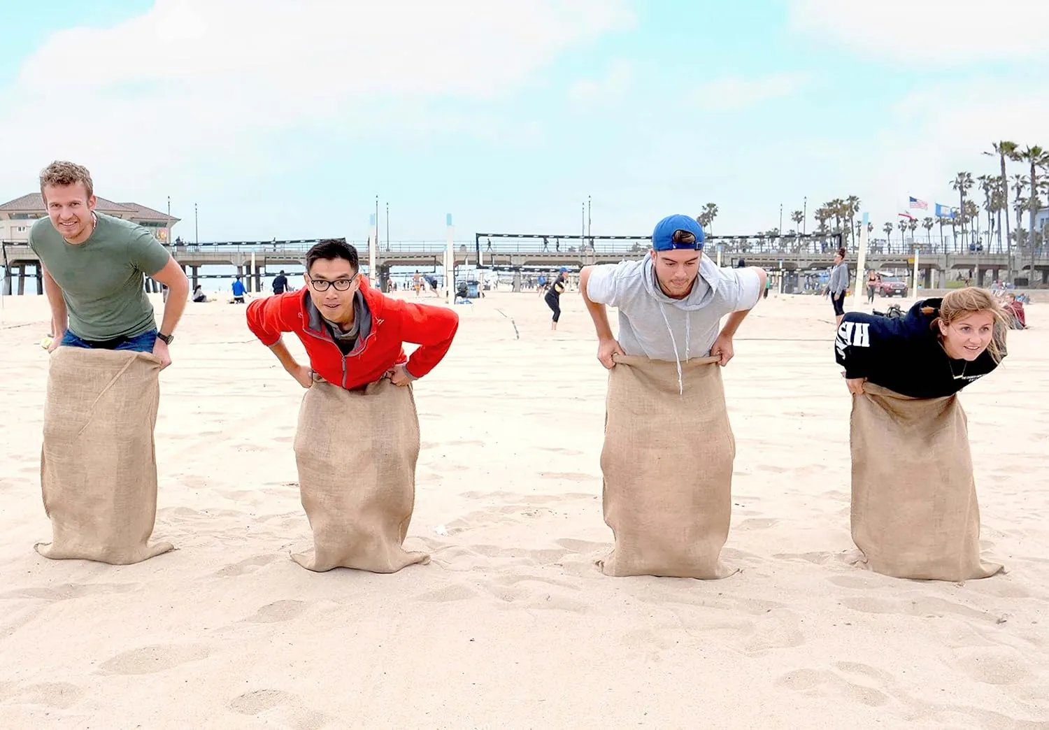 Sandbaggy Burlap Bags Large 24" x 40" - Potato Sack Race Bags for Kids & Adults | Perfect Birthday Party Game | Shrub & Plant Frost Protection - Food Grade (Pack of 8)