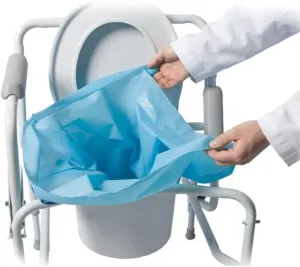 Sani-Bag  by Cleanwaste Commode and Bedpan Liners, Bulk Pack of 25 Sanitary-for Home Hospice Self-Contained Waste Disposal, Absorbent Liner with Gel Powder to Solidify Liquids, Odor Free, Spill Proof
