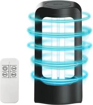 SANSI Upgrade UV Light Sanitizer with Remote Control Timer, 99.9% UVC Lamp 254nm Wavelength, 27W Ultraviolet Light Portable for Bedroom Hotel Kitchen Bathroom Cleaning- Ozone Free