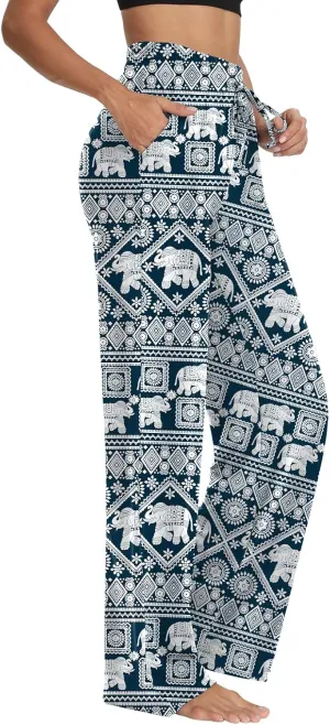 Sarin Mathews Womens Yoga Sweatpants Wide Leg High Waisted Lounge Pajamas Pants Comfy Workout Loose Pants with Pockets