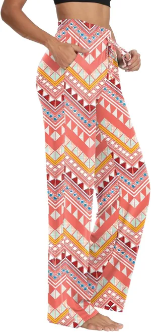 Sarin Mathews Womens Yoga Sweatpants Wide Leg High Waisted Lounge Pajamas Pants Comfy Workout Loose Pants with Pockets