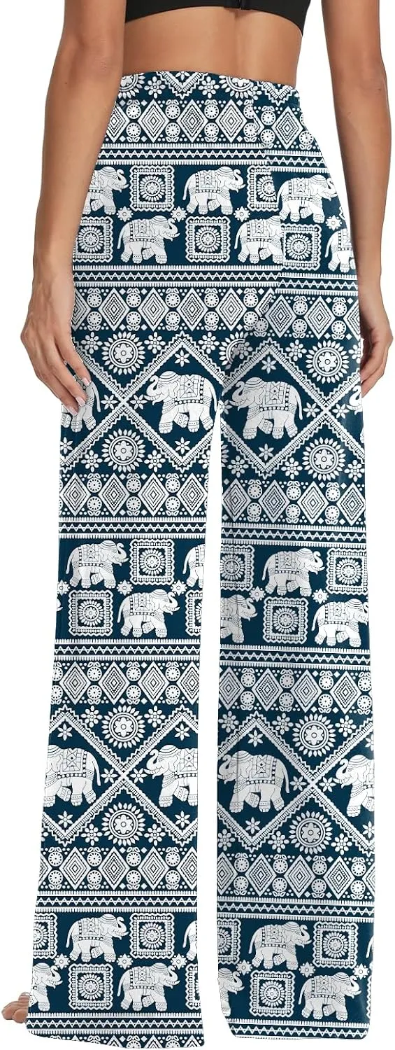 Sarin Mathews Womens Yoga Sweatpants Wide Leg High Waisted Lounge Pajamas Pants Comfy Workout Loose Pants with Pockets