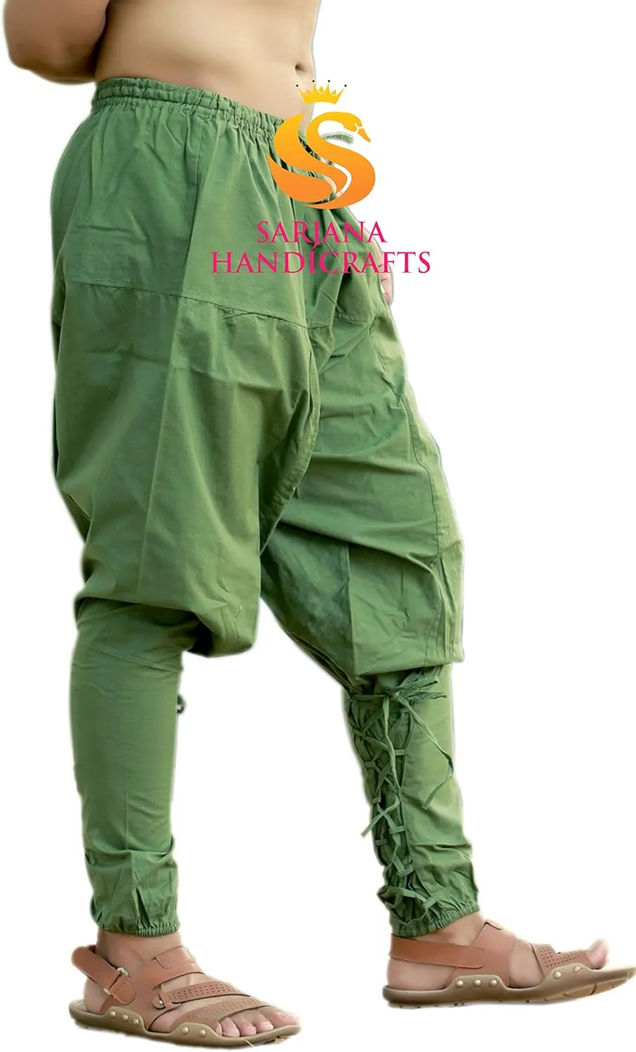 SARJANA HANDICRAFTS Mens Womens Cotton Churidar Pockets Harem Pants Yoga Pajama Ethnic Trouser