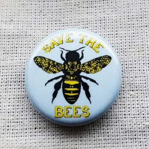 Save the Bees Metal Pin by EastVan Bees