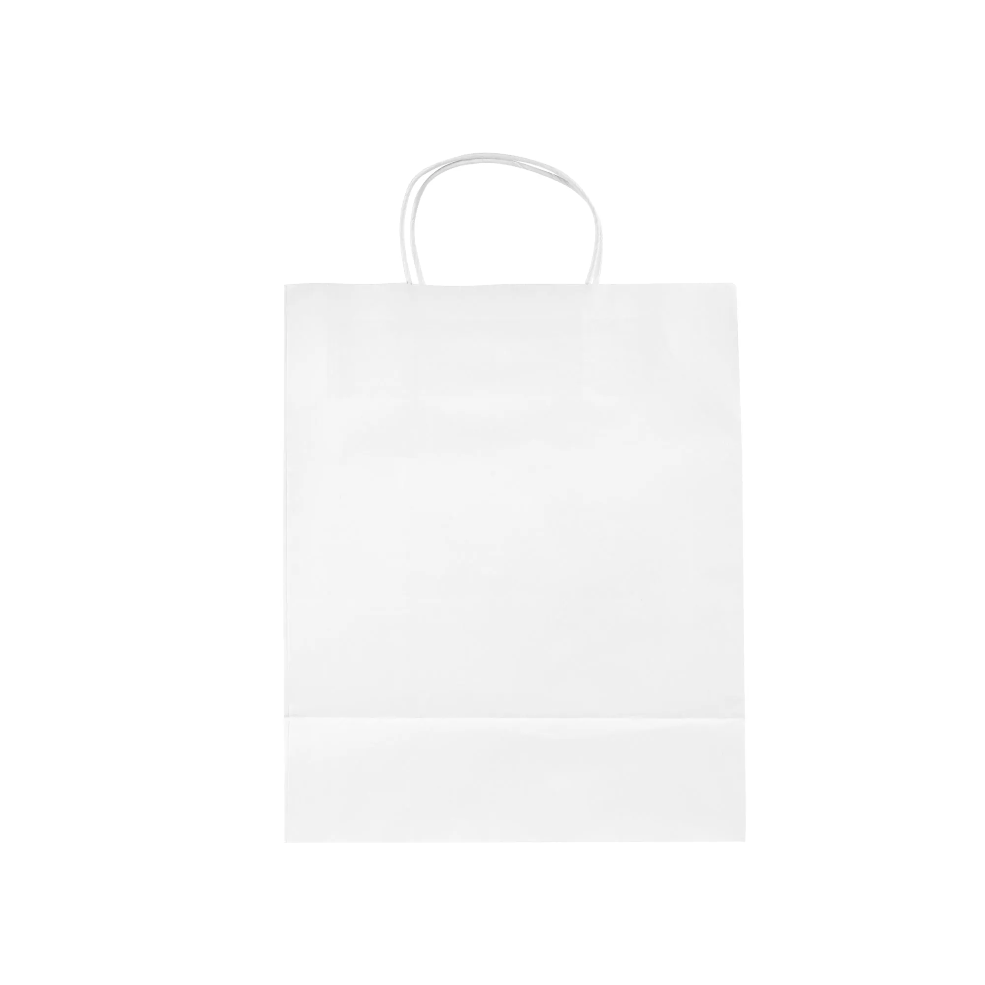 Saving Nature White Paper Retail Bag - with Handles - 10 1/4" x 5 1/2" x 12 1/2" - 100 count box