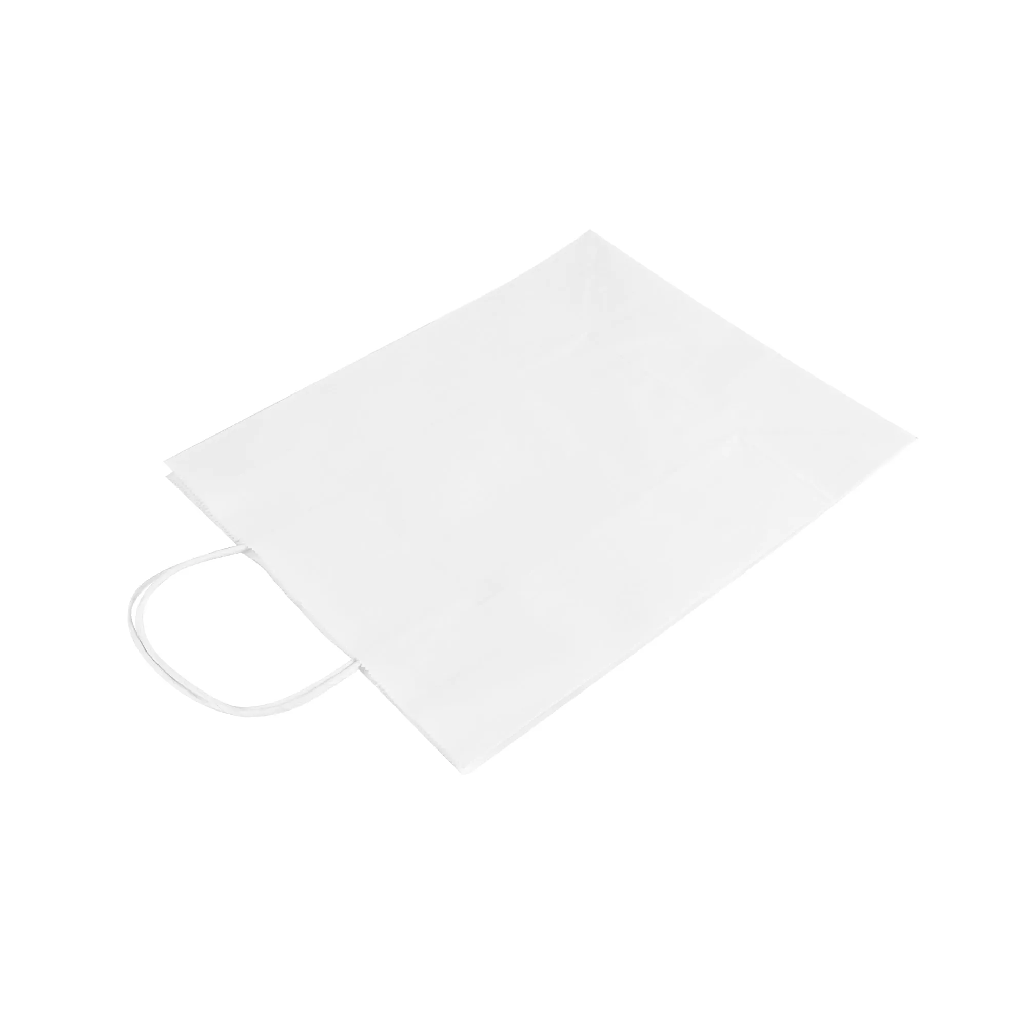 Saving Nature White Paper Retail Bag - with Handles - 10 1/4" x 5 1/2" x 12 1/2" - 100 count box