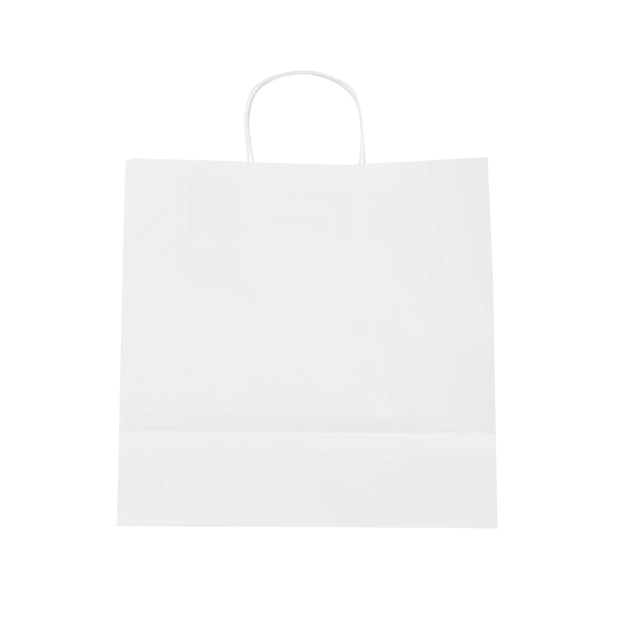 Saving Nature White Paper Retail Bag - with Handles - 12 1/2" x 6 1/4" x 12 1/4" - 100 count box